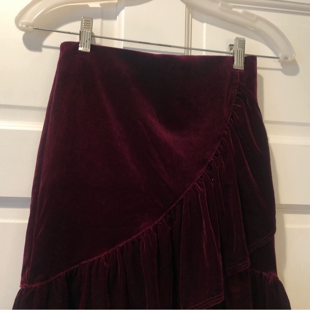 Urban Outfitters Velvet Ruffle Skirt - Picture 4 of 9
